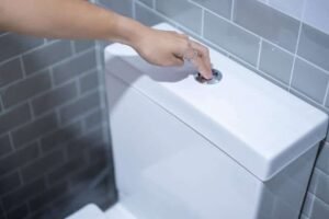 wc loopt traag door